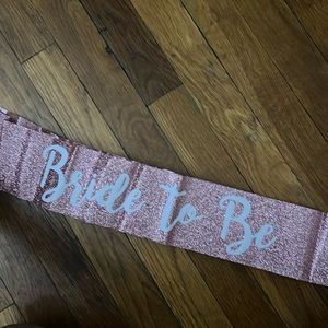 Sparkly Pink “Bride to Be” Sash